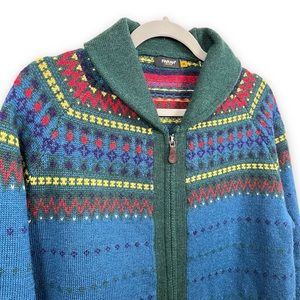 Farah | Sweaters | Farah Vintage 0 Wool Fair Isle Cardigan Sweater Size  Medium | Poshmark